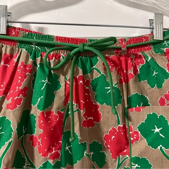 Vintage Peter Popovitch Tan Red Green Floral Skirt Women’s Size Small Spring - Picture 7 of 16
